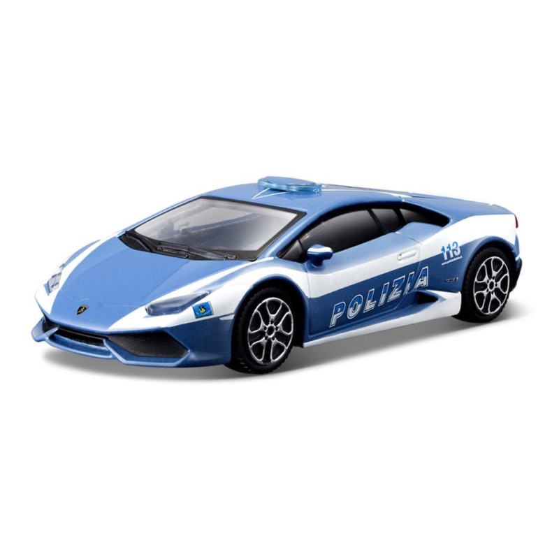 modellino bburago lamborghini huracan coupe' polizia 1/43 blu/bianco