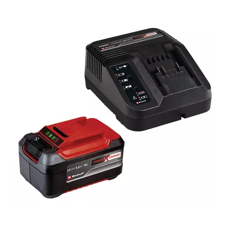 kit di avviamento einhell pxc con batteria e caricabatteria 18v 5.2