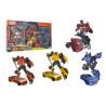 giocattolo globo 42569 w'toy set 4 robot/autotraxfigure multicolore