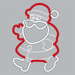 decoro luminoso lotti 54745 sagoma babbo natale smd led multicolore