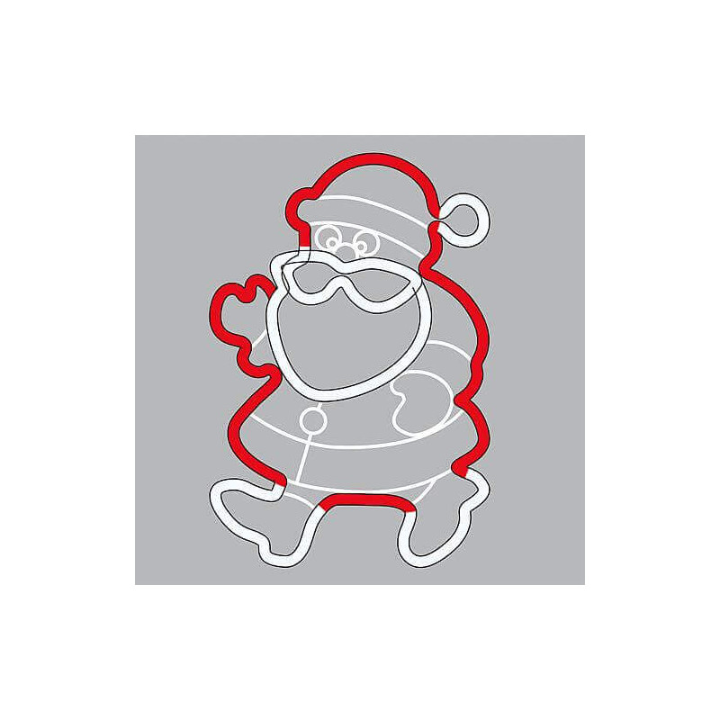 decoro luminoso lotti 54745 sagoma babbo natale smd led multicolore