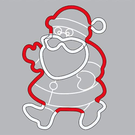 decoro luminoso lotti 54745 sagoma babbo natale smd led multicolore