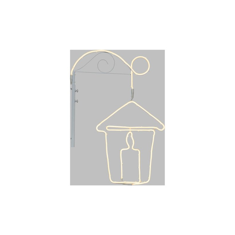 decoro luminoso lotti 54806 sagoma lanterna con supporto muro multicolore