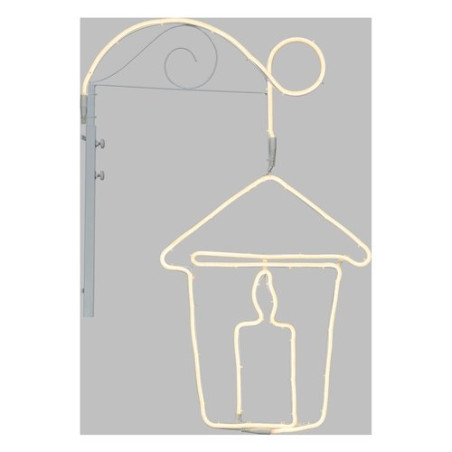 decoro luminoso lotti 54806 sagoma lanterna con supporto muro multicolore