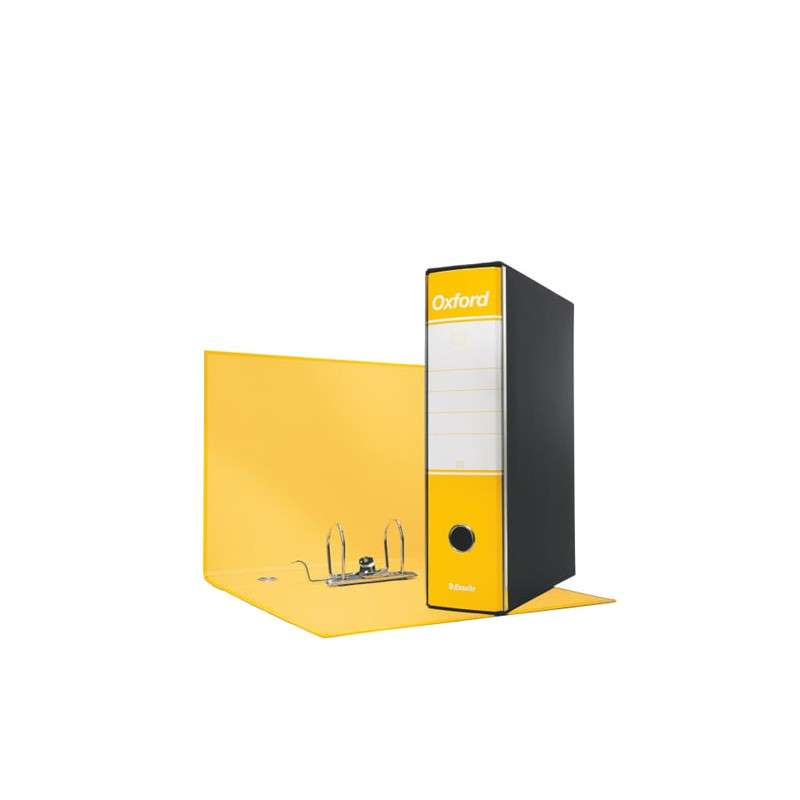 Registratore a leva esselte oxford g83 giallo dorso 8cm formato commerciale
