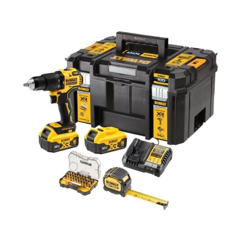trapano avvitatore dewalt a percussione 18v a batteria giallo/nero