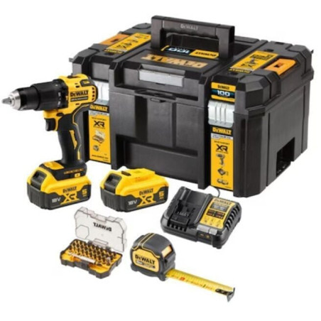 trapano avvitatore dewalt a percussione 18v a batteria giallo/nero