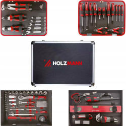 valigetta portautensili holzmann wzk119eco con accessori nero/rosso