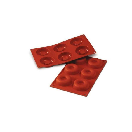 stampo dolci silikomart in silicone per 8 savarin 6.5cm rosso