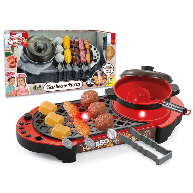 giocattolo teorema grande chef barbecue party con accessori effetti