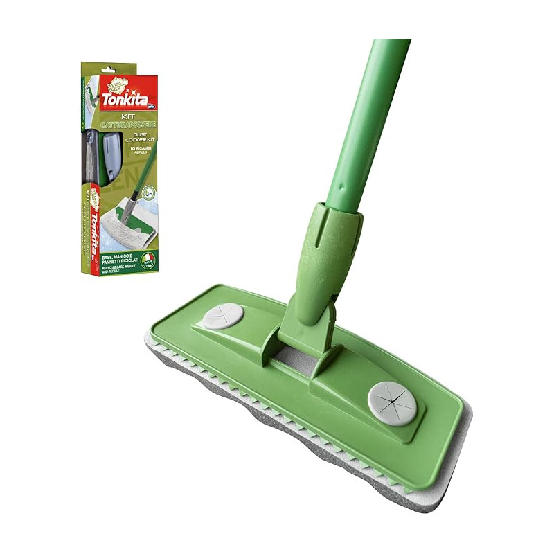 kit catturapolvere tonkita con 10 panni elettrostatici di ricambi