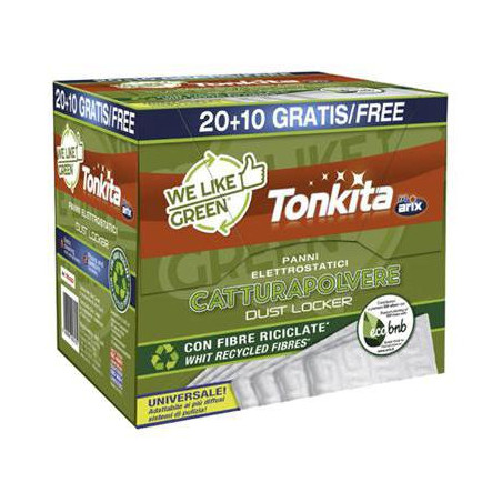 panni catturapolvere tonkita dust locker universale bianco 30pz