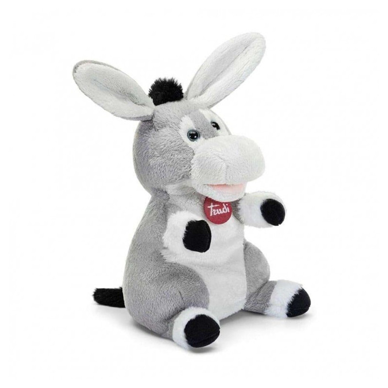 peluche trudi tud29228 marionetta asino 30cm grigio/bianco [tud29228]
