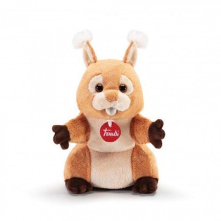 peluche trudi tud29625 marionetta scoiattolo 27cm beige/marrone/bianco