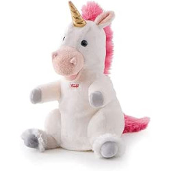 peluche trudi tud78000 marionetta unicorno 30cm bianco/rosa [tud78000]