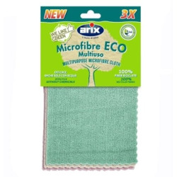 set panni multiuso arix 28612 eco in microfibra 350x150x20mm a colori