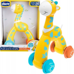 giocattolo chicco push & go giraffa 12x27x21cm multicolore