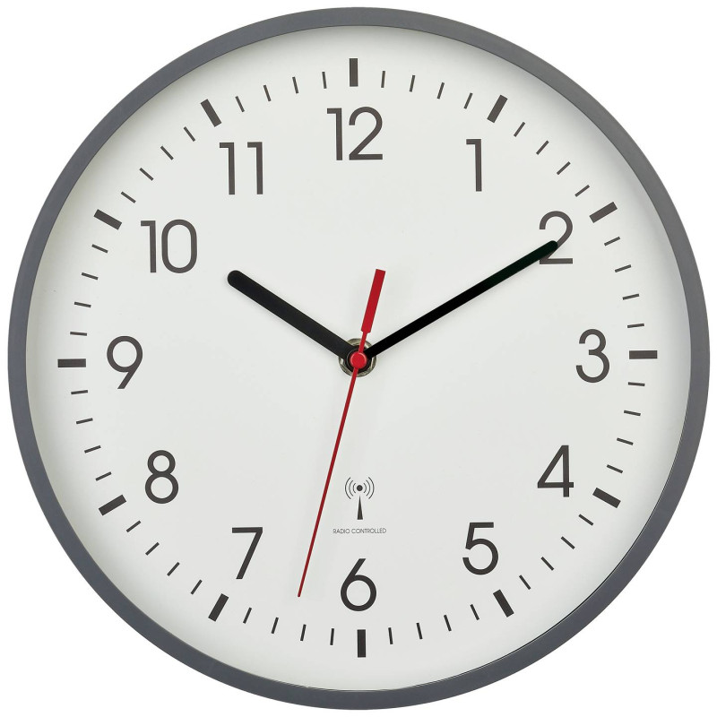 orologio da parete tfa dostmann radiocontrollato 24.5cmx4.2cm grigio