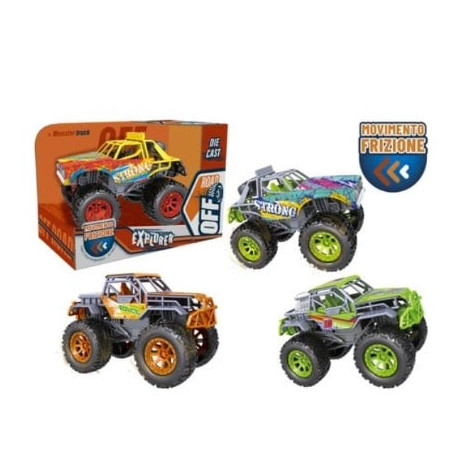 modellino globo monster truck explorer off road con frizione big