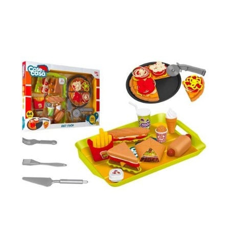 giocattolo globo set fast food e pizza cose di casa multicolore
