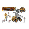 giocattolo globo set lavori corso con camion ruspa e figura big road