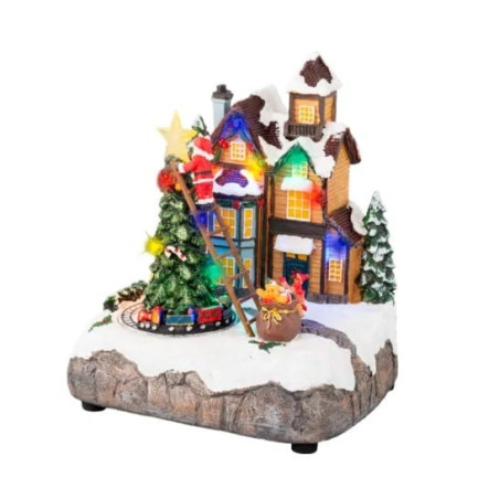 carillon natalizio kaemingk 487829 alberello e luci 22cm multicolore