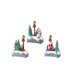 decorazione natalizia kaemingk 487862 scenario personaggio con lampione