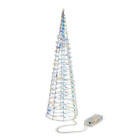 decoro luminoso mercury a 40 luci cono in metallo con led 20x80cm