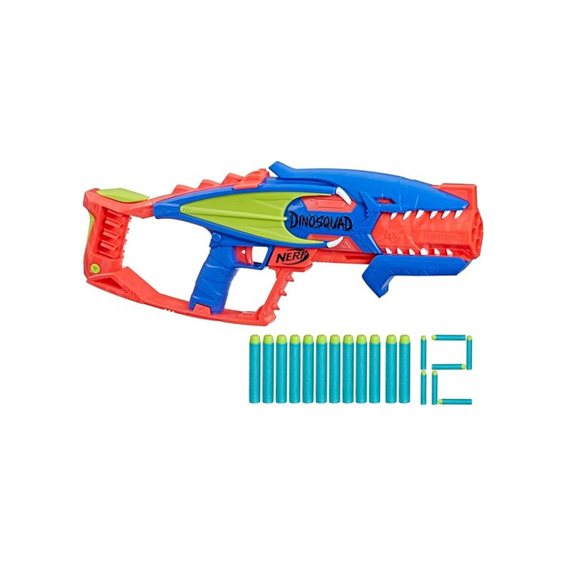 fucile giocattolo hasbro nerf blaster dinosquad terrodak con 12 dardi
