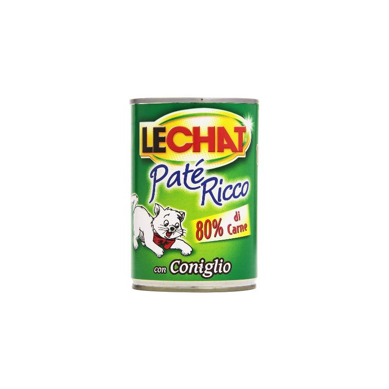 cibo umido monge lechat 0038 pate' ricco con coniglio per gatto