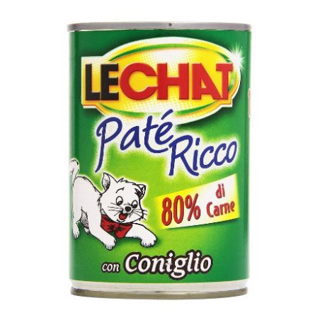 cibo umido monge lechat 0038 pate' ricco con coniglio per gatto