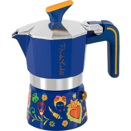 caffettiera pedrini frida kahlo moka 1tz in alluminio/acciaio inossidabile