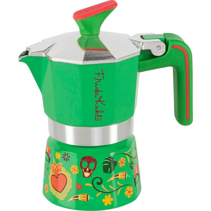 caffettiera pedrini frida kahlo moka 1tz in alluminio/acciaio inossidabile