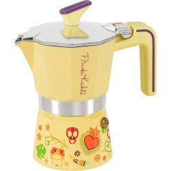 caffettiera pedrini frida kahlo moka 2tz in alluminio/acciaio inossidabile