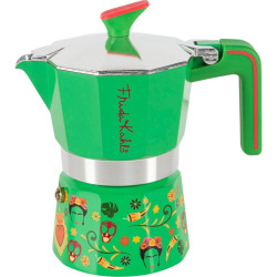 caffettiera pedrini frida kahlo moka 3tz in alluminio/acciaio inossidabile