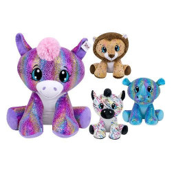 peluche globo animale seduto con decori