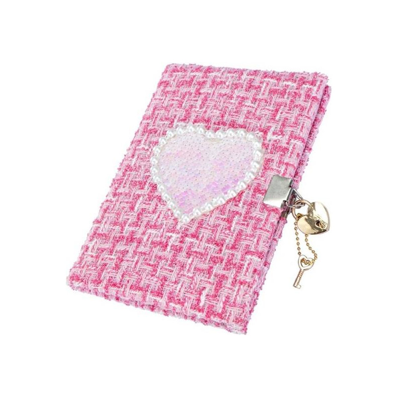 diario segreti nice girabrilla con tweed brillante rosa