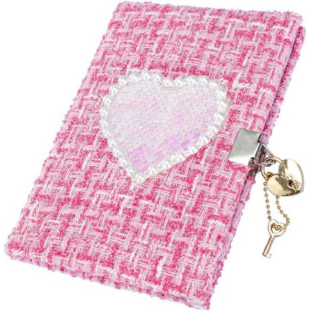 diario segreti nice girabrilla con tweed brillante rosa