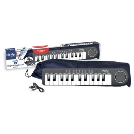 tastiera elettronica meme music lucky a 25 tasti con custodia 37x7x3.5cm