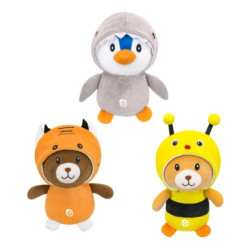 peluche globo 05265 vitamine g animale soft con tutina 20cm multicolore