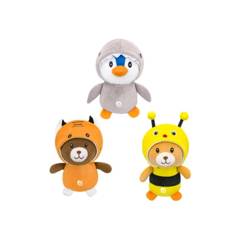 peluche globo 05265 vitamine g animale soft con tutina 20cm multicolore