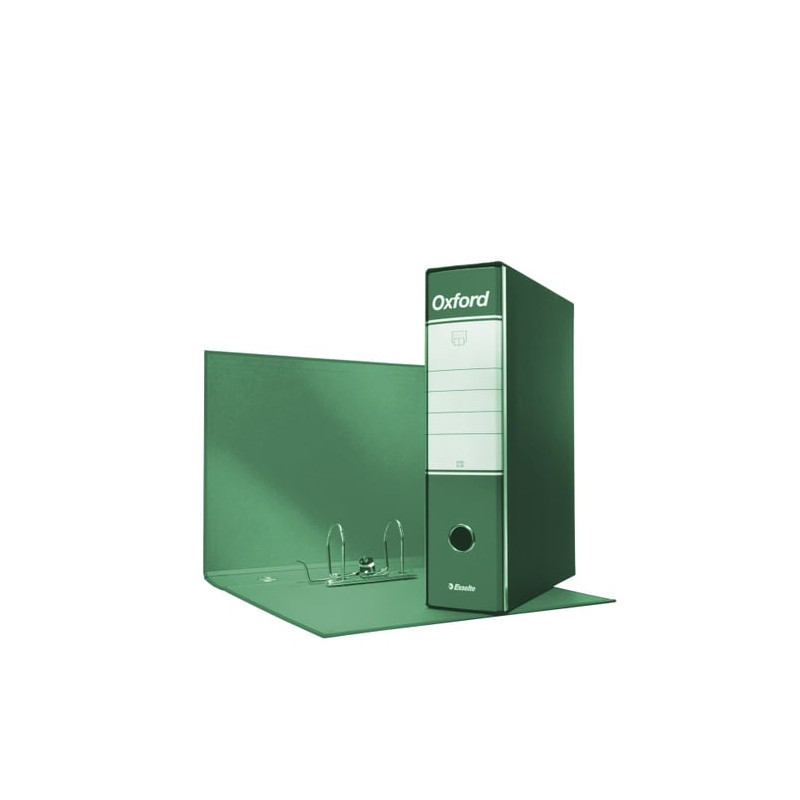 Registratore a leva esselte oxford g83 verde dorso 8cm formato commerciale