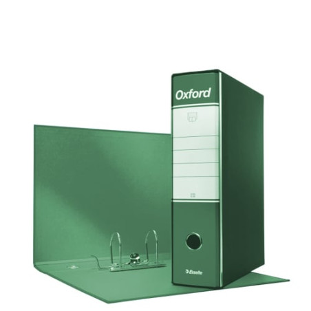 Registratore a leva esselte oxford g83 verde dorso 8cm formato commerciale