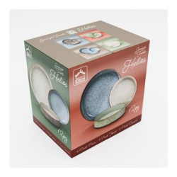 set piatti amicasa art 47 helios da tavola nero 12pz