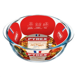 pirofila pyrex 208b100 7648 air fryer tonda in vetro 26cm 2300ml