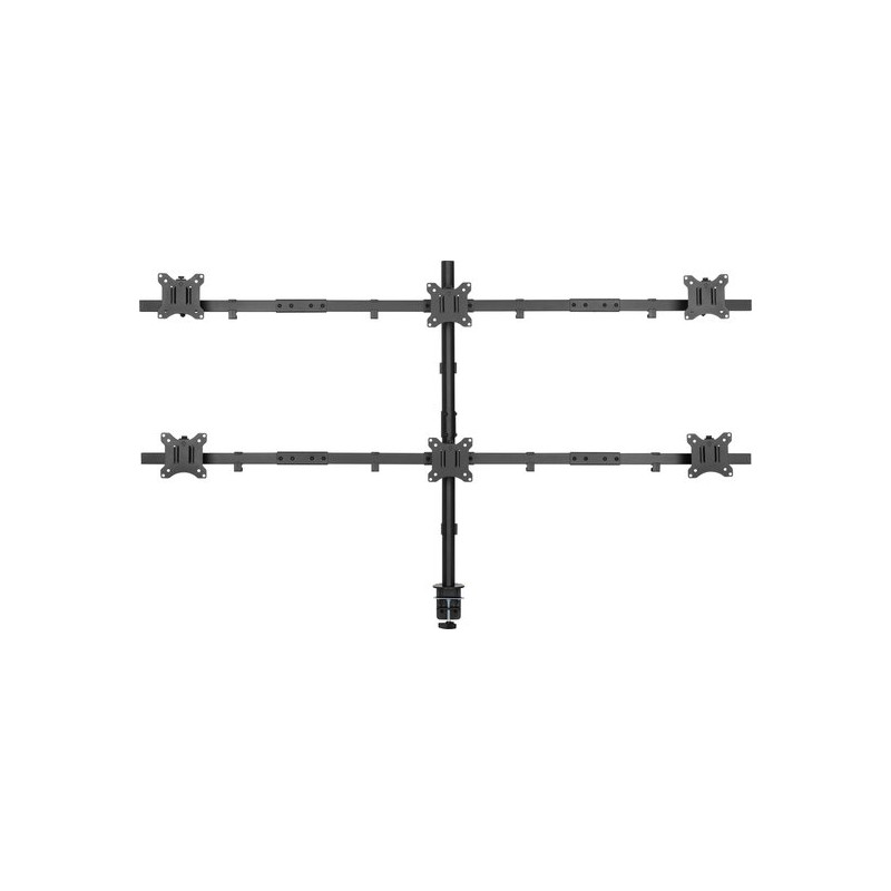 supporto da tavolo equip per 6 monitor 17"/32" nero [650160]