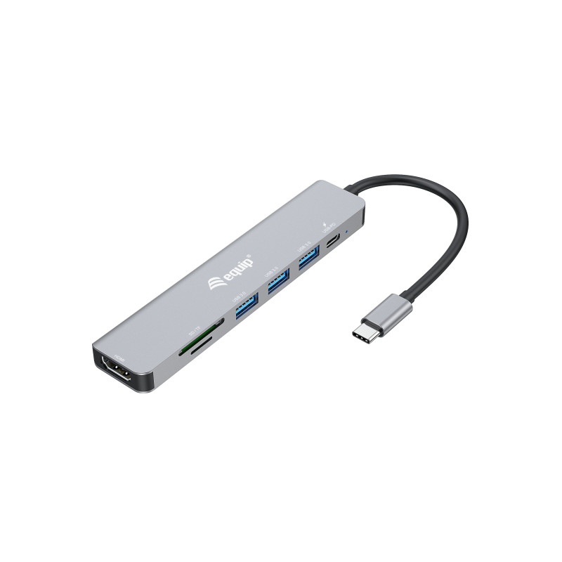 adattatore multifunzione equip 133494 7 in 1 usb-c hdmi 4k/60hz