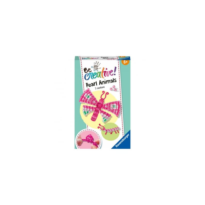 gioco creativo ravensburger pearl animals 2 creations farfalla in