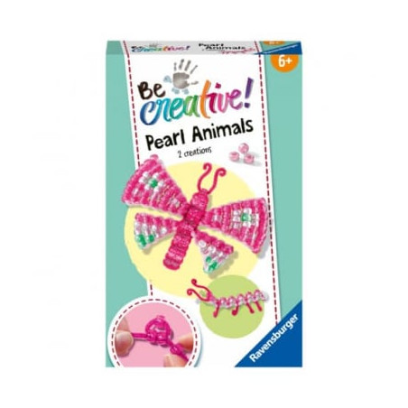 gioco creativo ravensburger pearl animals 2 creations farfalla in