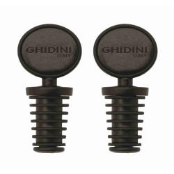 set tappi bottiglia ghidini cipriano 16006x sommelier nero 2pz